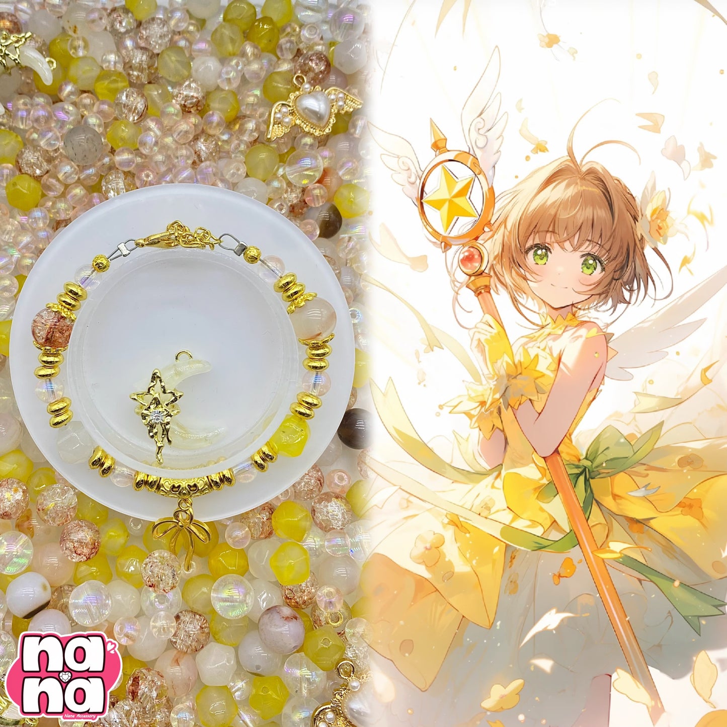 【A1061】憧れのその先へ 高品質天然石Xガラス(6+10)