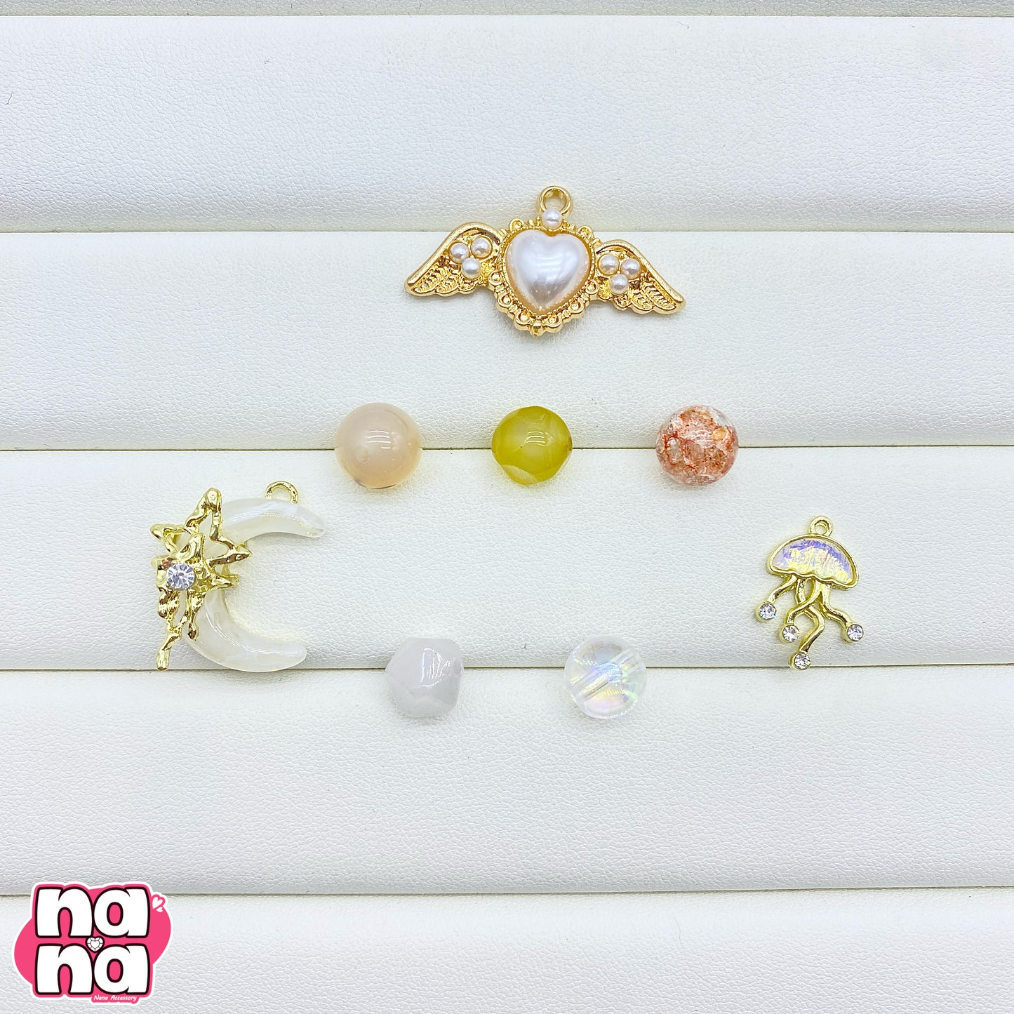 【A1061】憧れのその先へ 高品質天然石Xガラス(6+10)