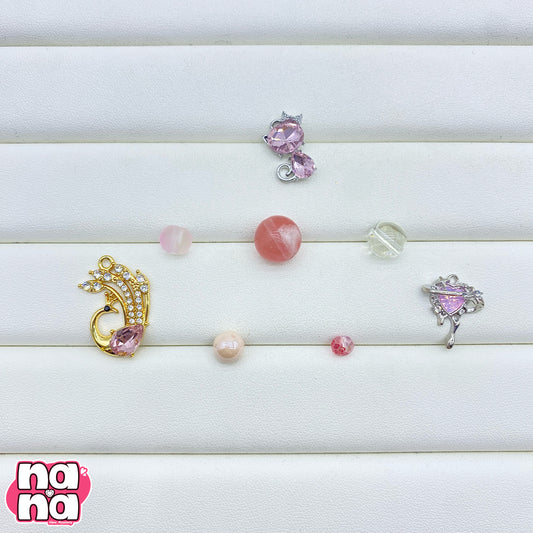 【A1201】愛、テキサス 高品質天然石Xガラス(8+10+12)