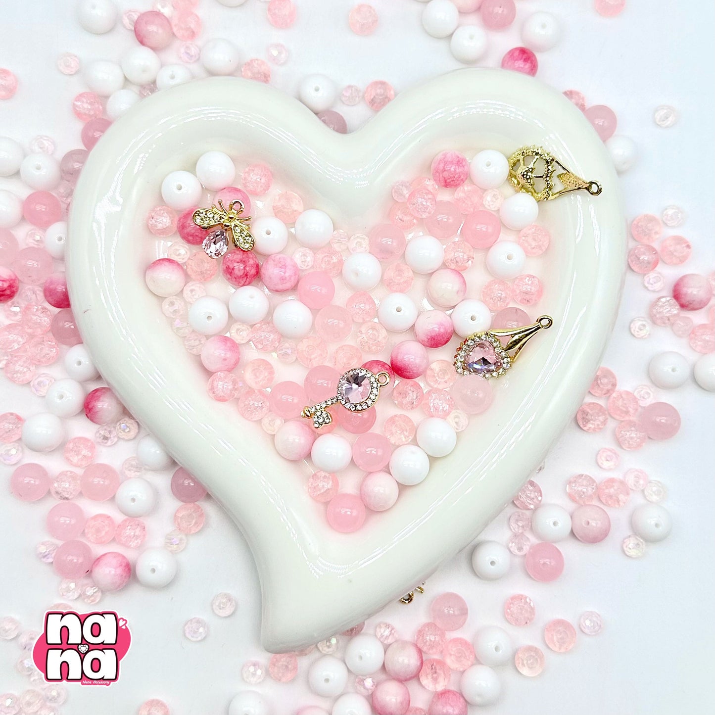 【Y1085】ハニー 高品質クォーツ&ガラス(10*10)