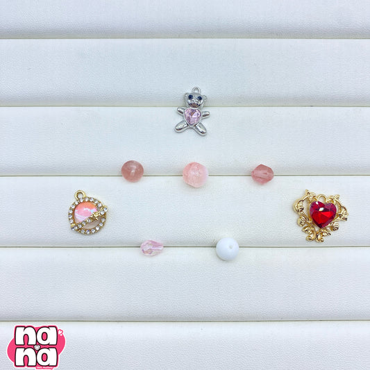 【A1225】嬉しい涙 高品質天然石Xガラス(8+10)