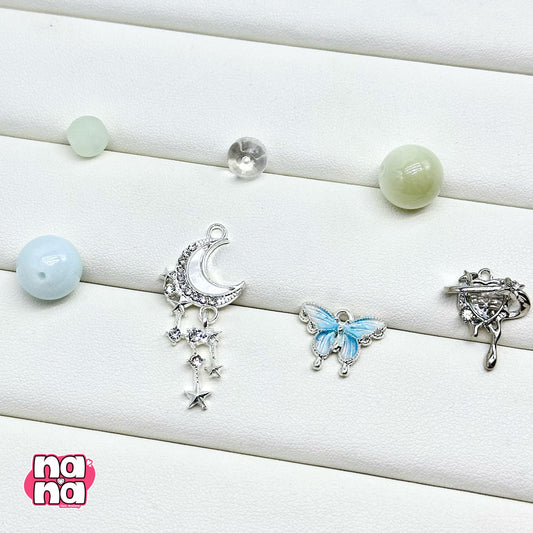 【A1230】願いだけの約束 高品質天然石Xガラス(8+12)