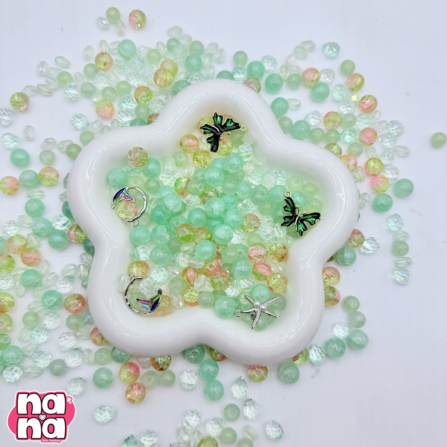 【A1237】春、恋、花以外の 高品質ガラス(8+10)