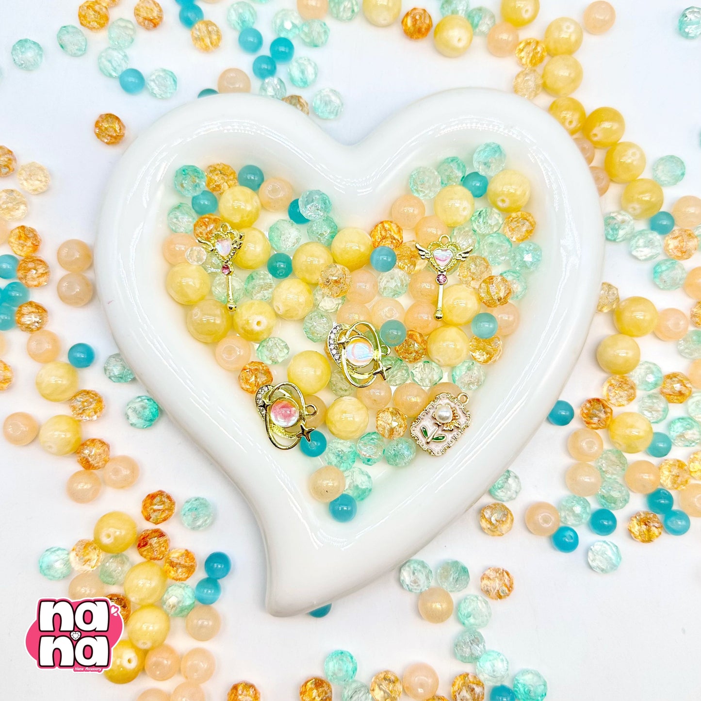 【Y1150】人生リズム 高品質キャッツアイ&ガラス(10*10)