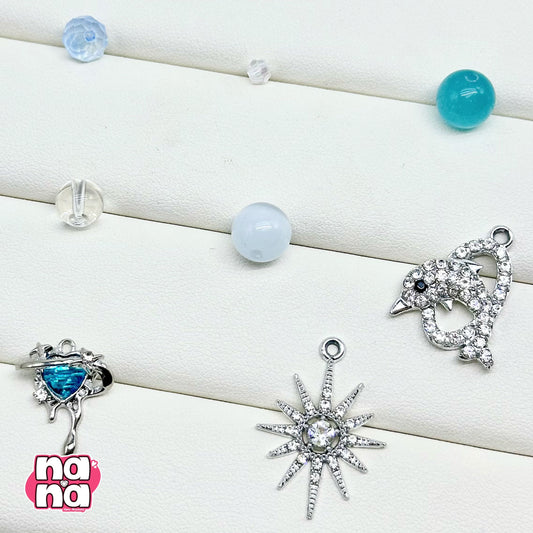 【Y1155】そらのかがみ 高品質キャッツアイ&ガラス(10*10)