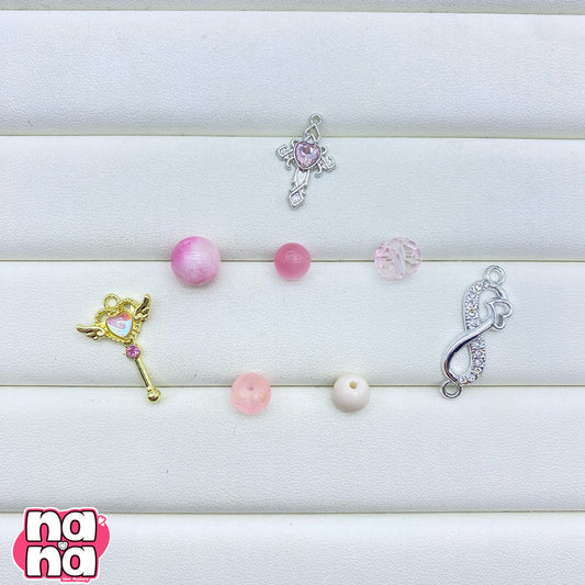 【A1296】ダンスホール 高品質天然石XキャッツアイXガラス(8+10)