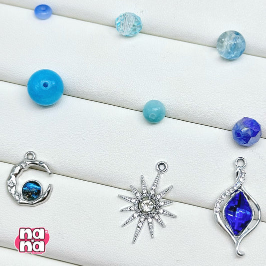 【Y1165】うみのひとしずく 高品質キャッツアイ&ガラス(10*10)