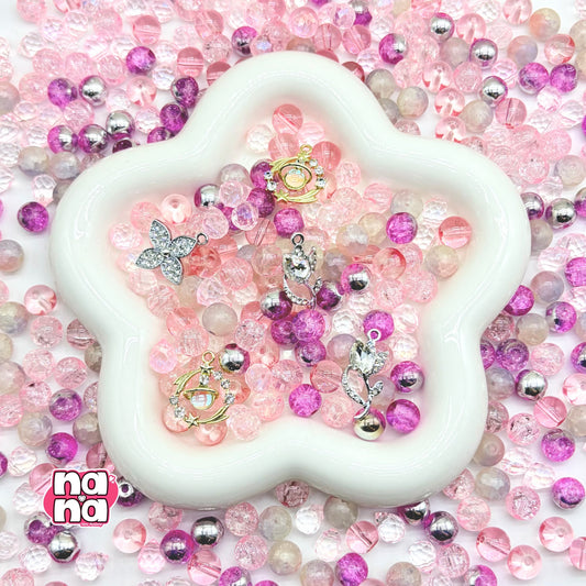 【Y1168】花模様 高品質ガラス(10*10)