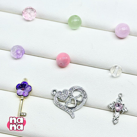 【Y1170】ラブストーリー 高品質キャッツアイ&ガラス(10*10)