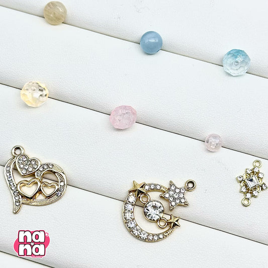 【Y1181】ハッピー 高品質キャッツアイ&ガラス(10*10)