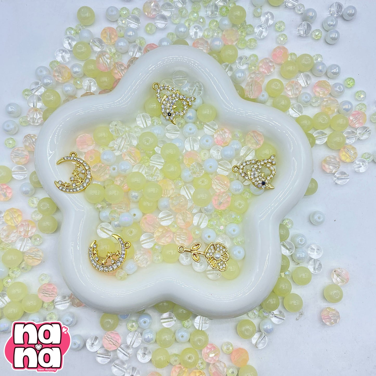 【Y1183】ヒナギク 高品質ガラス(10*10)