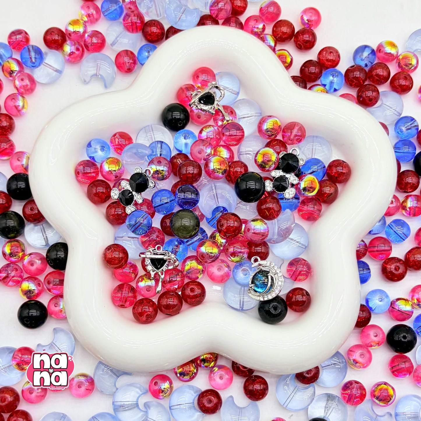 【A1428】僕が 変わらない心で 高品質天然石Xガラス(10+12)