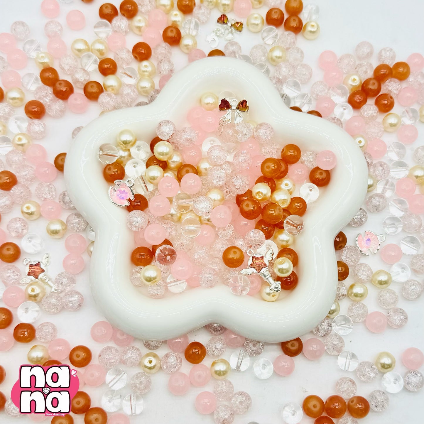 【A1457】朝まで踊る 高品質ガラスXパール(10*10)