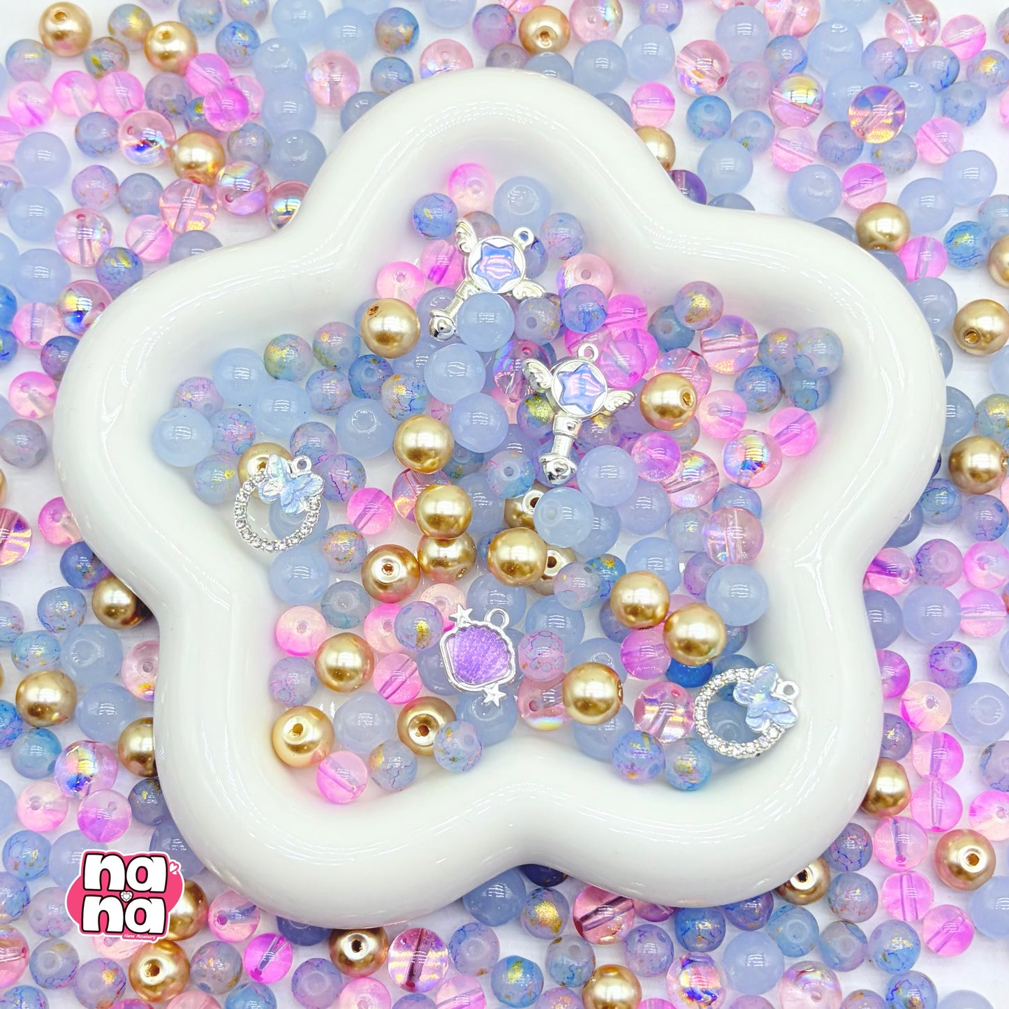 【A1458】唐揚げ食べたい 高品質ガラスXパール(8+10)