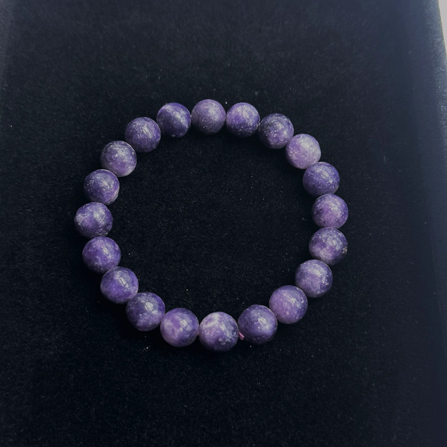 【純粋な天然ミネラルのブレスレット】パープルマイカ