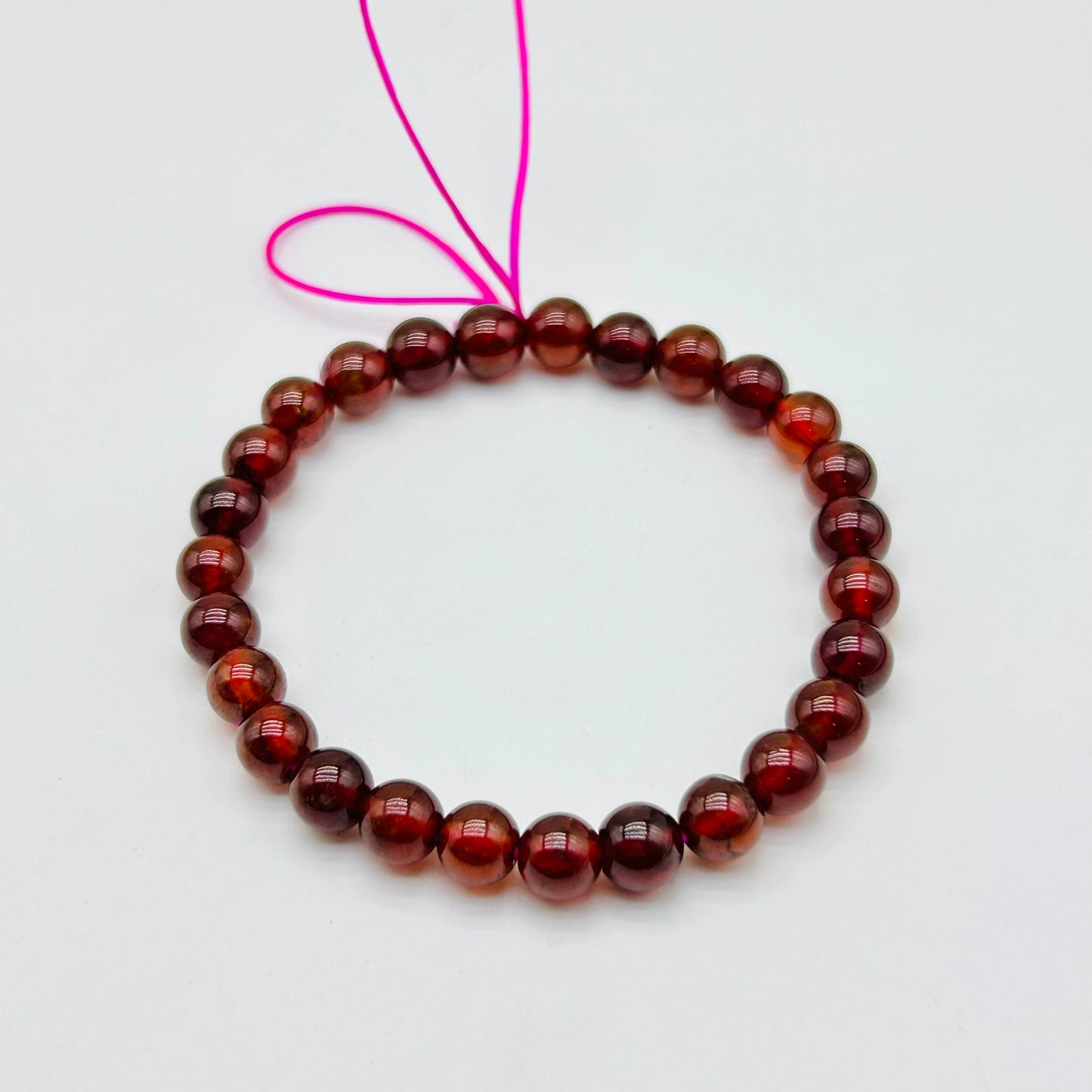 【純粋な天然ミネラルのブレスレット】赤いガーネット