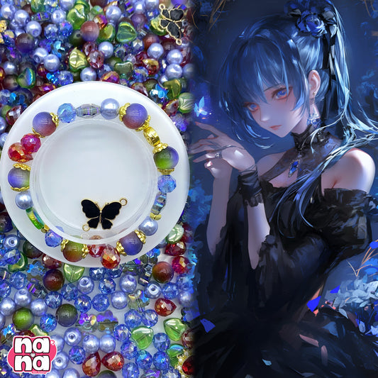 【A704】海の宝物  高品質キャッツアイXクリスタルXパール（8+10）