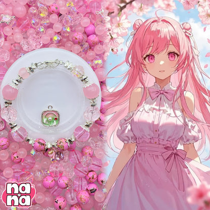 【A1015】 時を追い越して    高品質天然石XクリスタルXガラス（8+10+12）