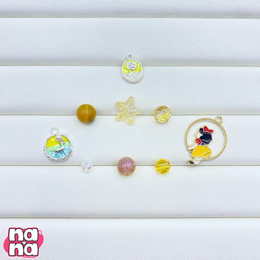 【A1017】涙も痛みも星に変えよう    高品質天然石XクリスタルXガラス（6+8+10）