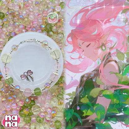 【A1021】月の初恋   高品質天然石XクリスタルXガラス（8+10+12）