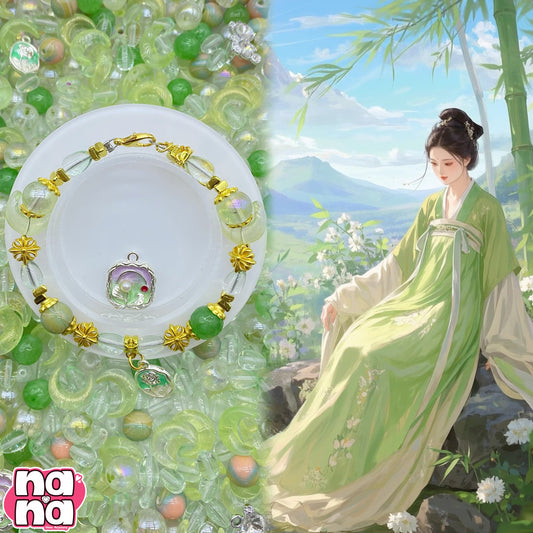 【A1087】純潔な愛    高品質天然石X樹脂Xガラス（10*10）
