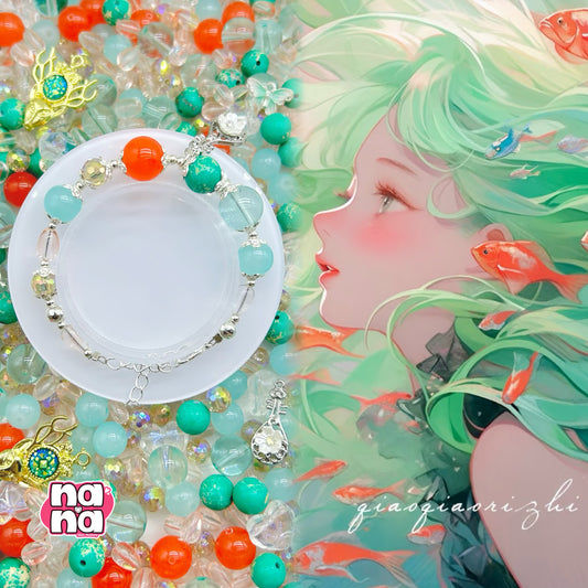 【A1091】  キラキラ目    高品質天然石Xガラス（8+10+12）