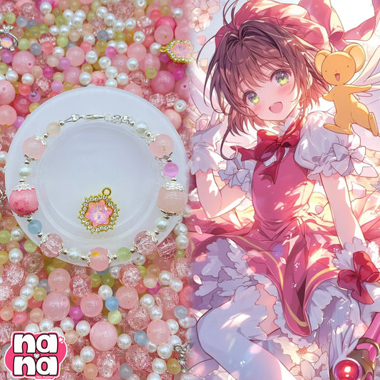 【A1096】夢 希望 未来    高品質天然石XキャッツアイXガラスXパール（6+10+12）