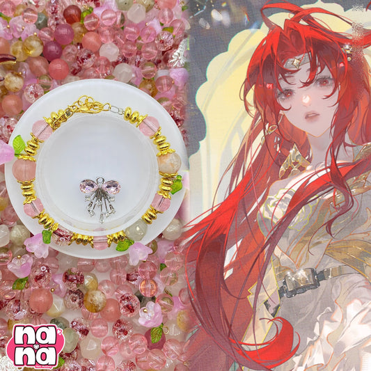 【A1097】春、恋、花以外の    高品質天然石Xガラス（8+10）