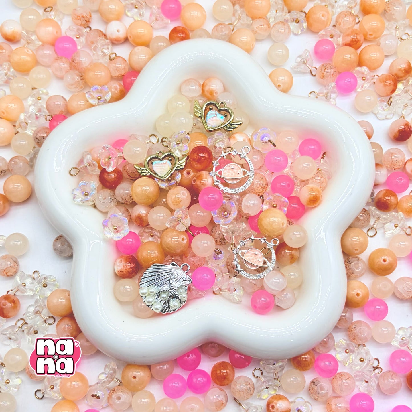 【Y1031】幸せの笑顔  高品質クォーツ&ガラス（10*10）