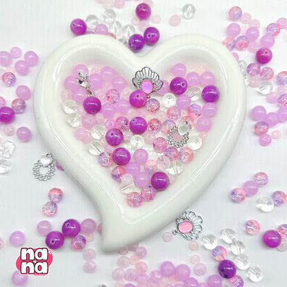 【A1151】甘い秘密    高品質天然石Xガラス（10+12）