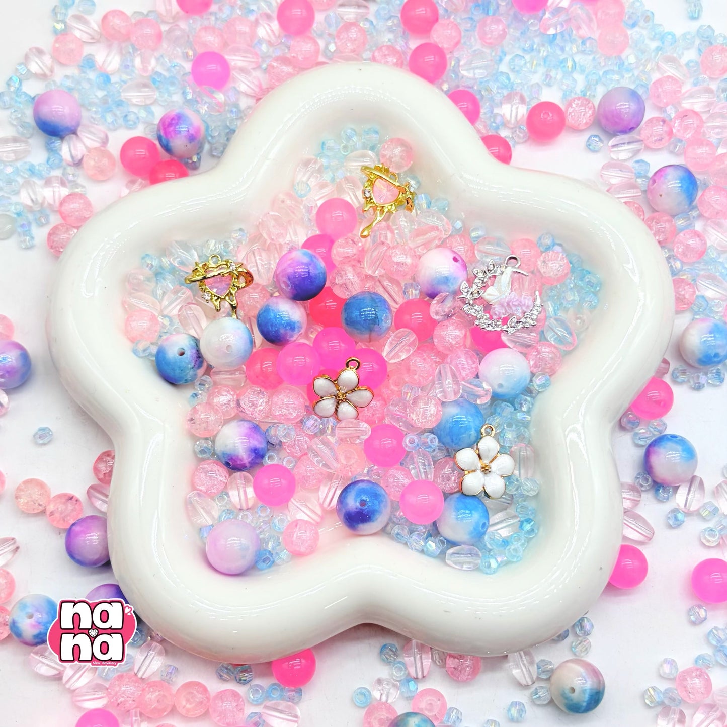 【Y1051】ファンタジー  高品質クォーツ&ガラス（10*10）