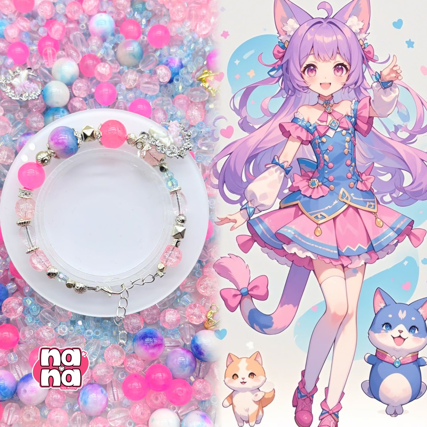 【Y1051】ファンタジー  高品質クォーツ&ガラス（10*10）