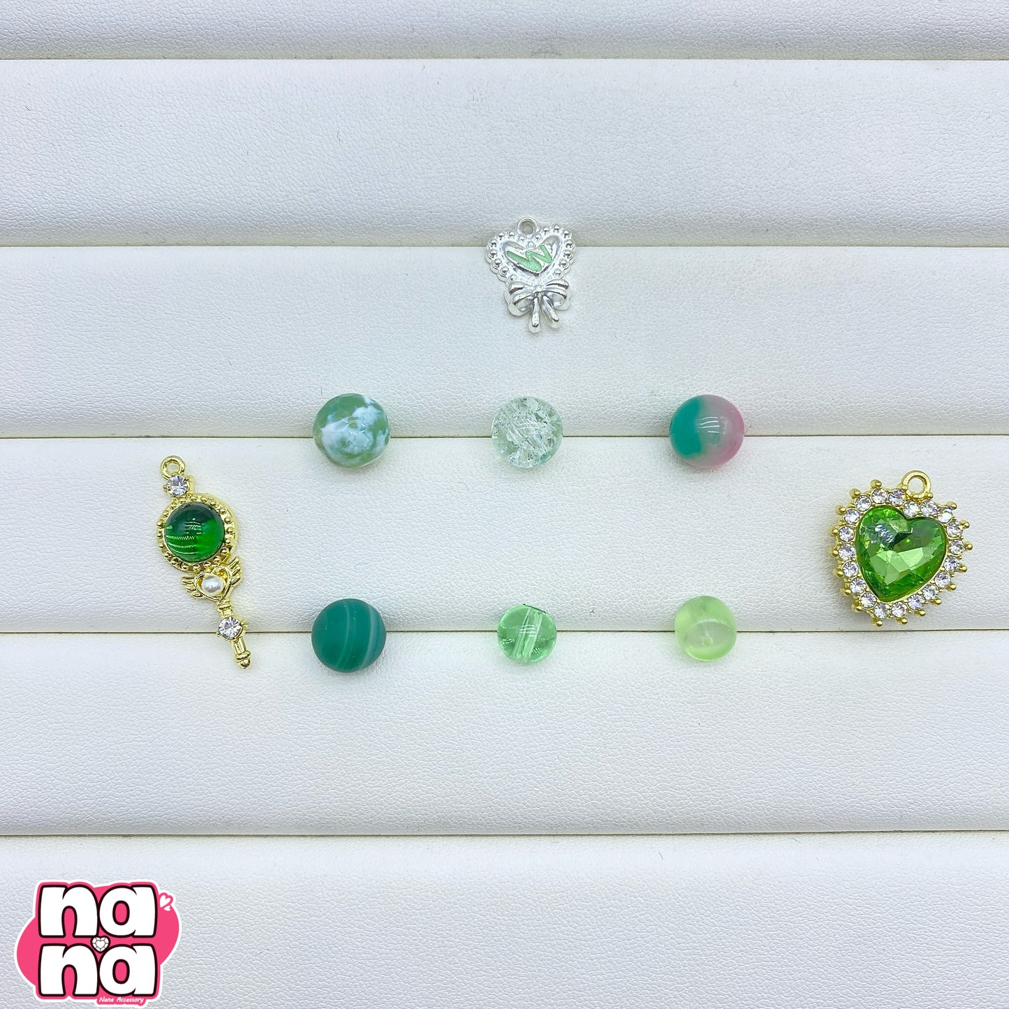 【A1195】愛を知るまでは    高品質天然石Xガラス（8+10）