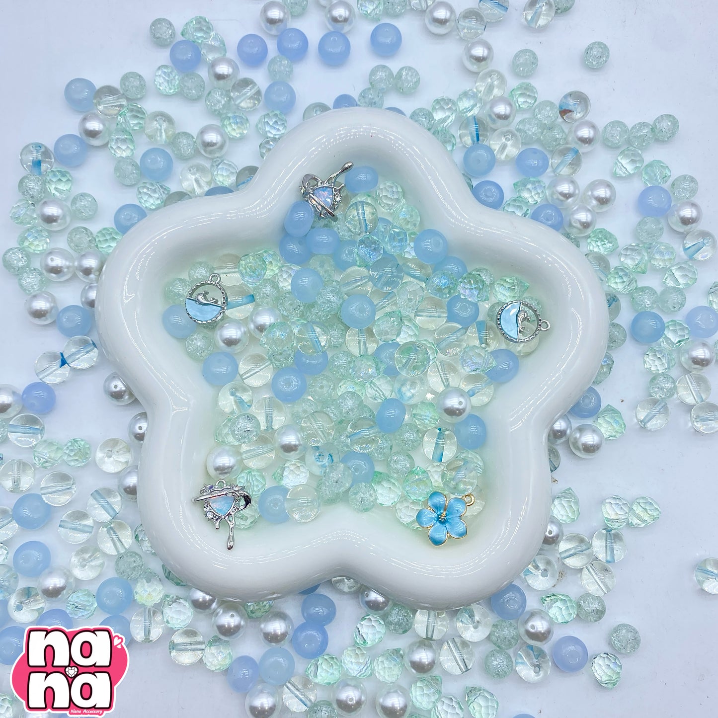 【A1197】優しい心を持ちたい    高品質ガラスXパール（8+10）