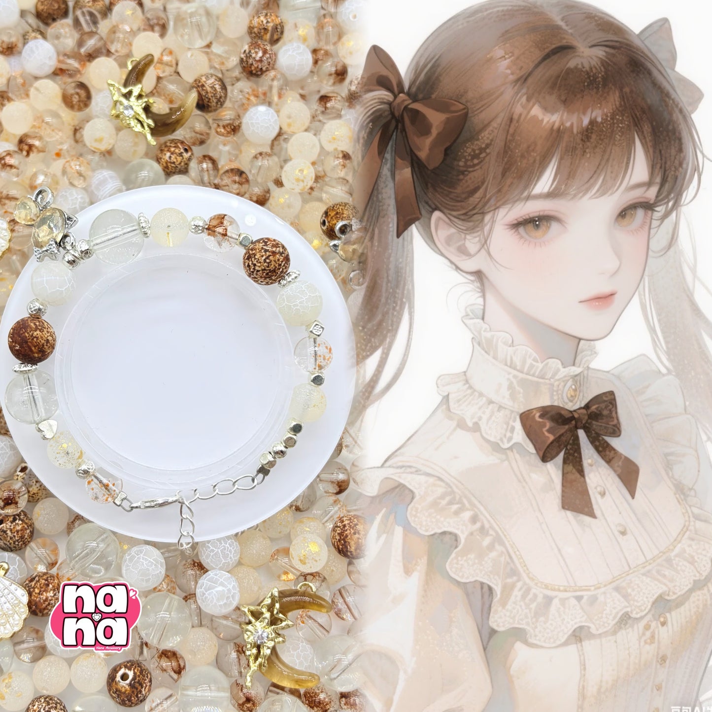 【Y1086】コーヒー 豆  高品質瑪瑙&ガラス（10*10）