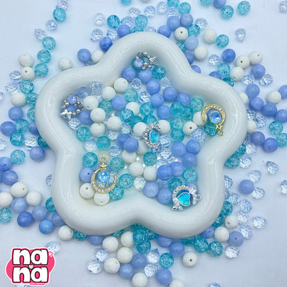 【A1210】重ねた思い出    高品質天然石XクリスタルXガラス（10*10）