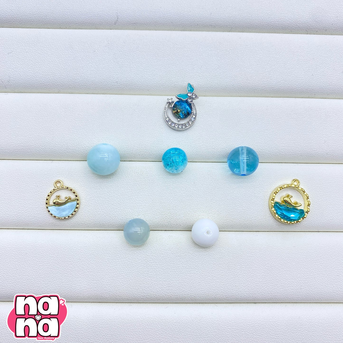 【A1215】いつも通りの君でいい    高品質天然石Xガラス（10+12)