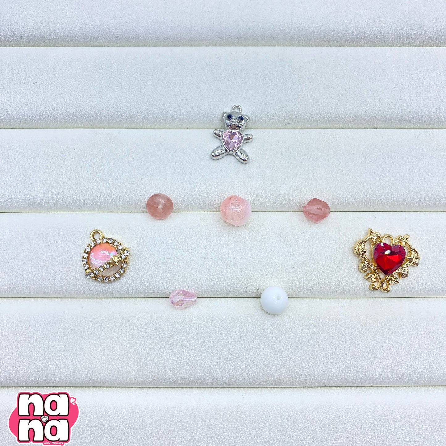 【A1225】嬉しい涙    高品質天然石Xガラス（8+10)