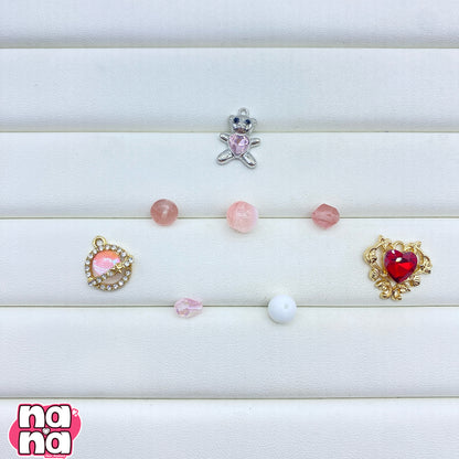 【A1225】嬉しい涙    高品質天然石Xガラス（8+10)