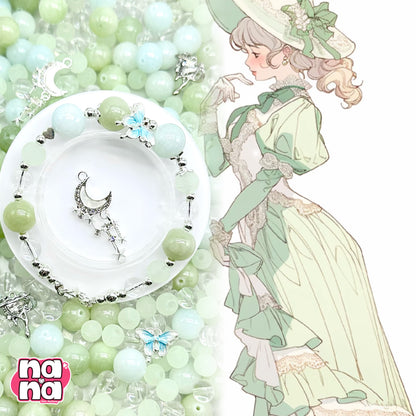 【A1230】願いだけの約束     高品質天然石Xガラス（8+12）