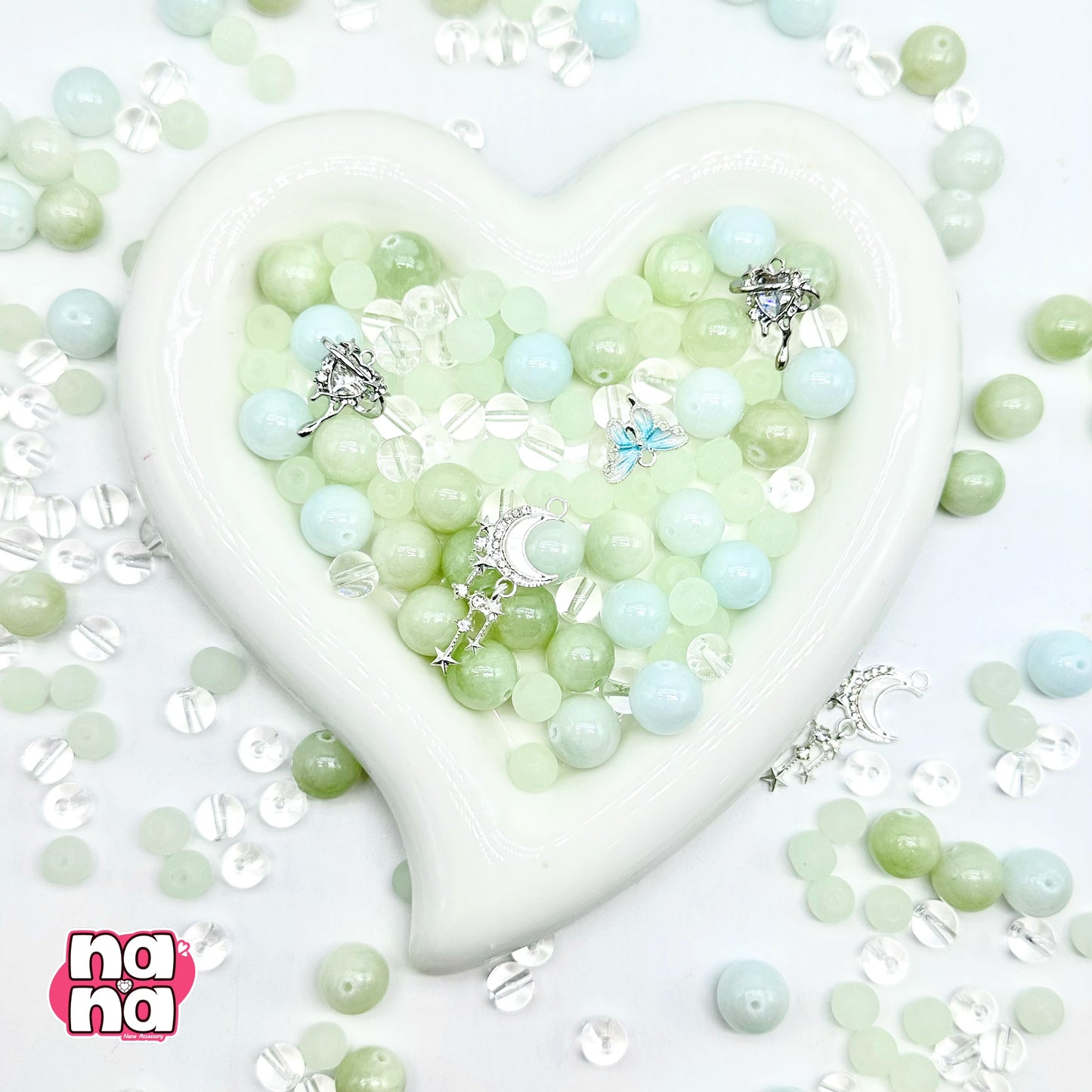 【A1230】願いだけの約束     高品質天然石Xガラス（8+12）