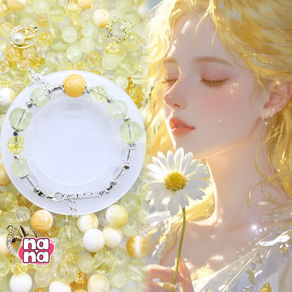 【A1240】よろこびに ひたっていたい     高品質天然石XクリスタルXガラス（8+10+12）