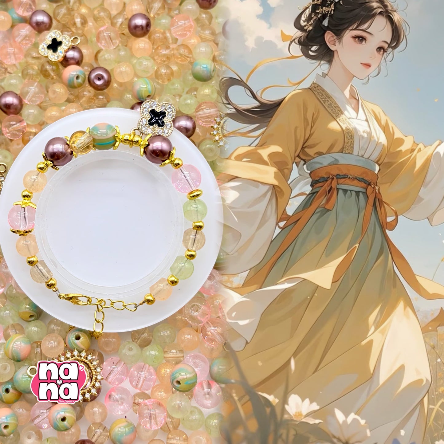 【Y1122】タンポポ  高品質樹脂&ガラス（10*10）