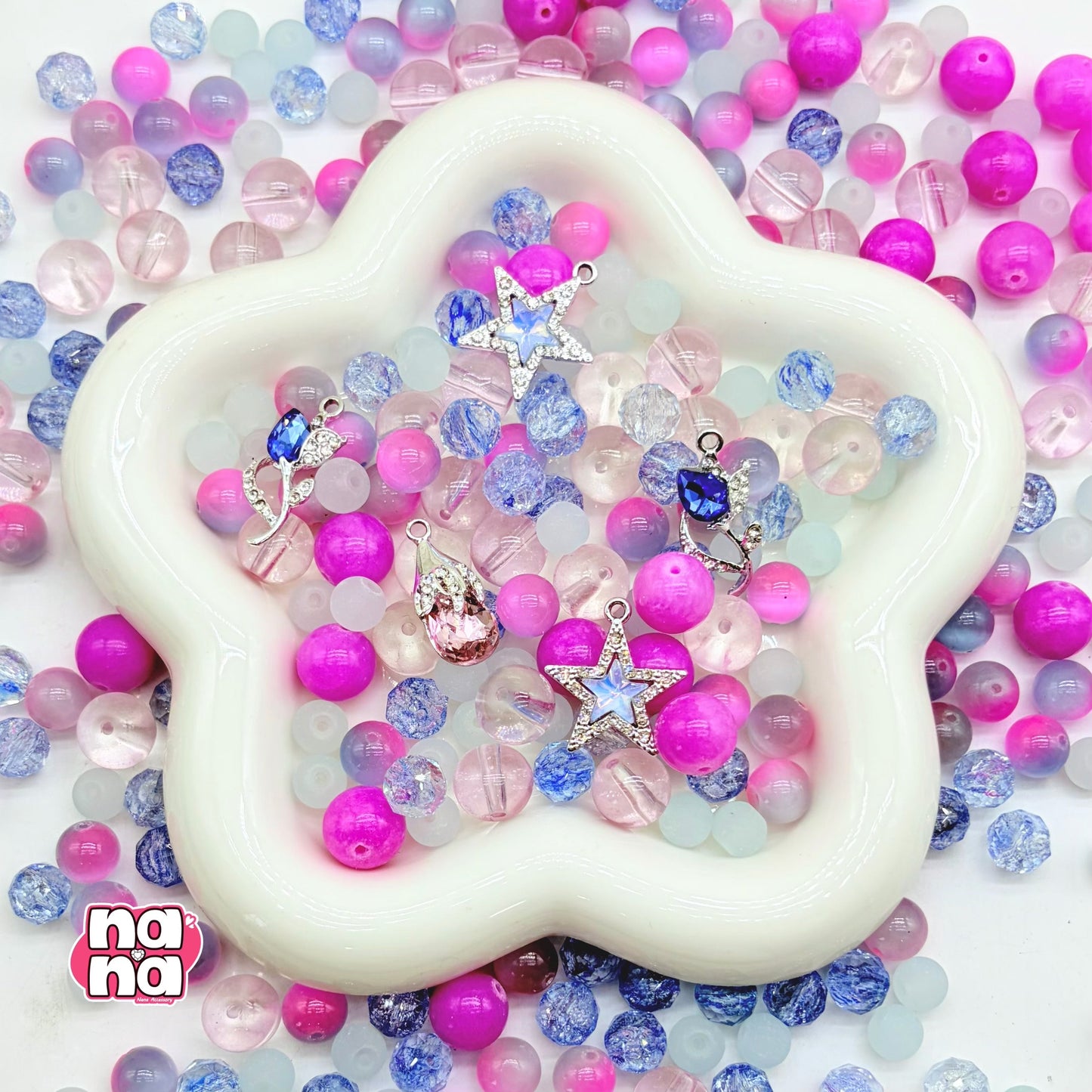 【Y1125】変わったことない心  高品質キャッツアイ&ガラス（10*10）