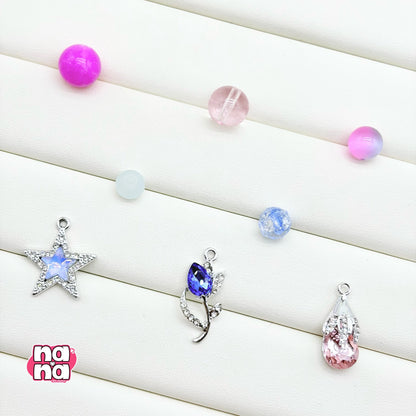 【Y1125】変わったことない心  高品質キャッツアイ&ガラス（10*10）