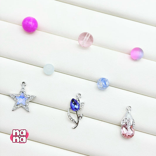 【Y1125】変わったことない心  高品質キャッツアイ&ガラス（10*10）