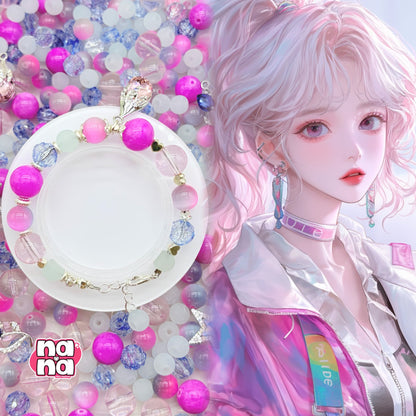 【Y1125】変わったことない心  高品質キャッツアイ&ガラス（10*10）