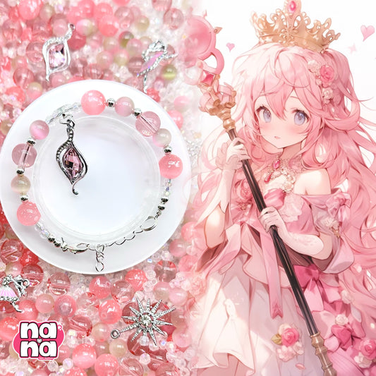 【Y1131】姫の秘密  高品質キャッツアイ&ガラス（10*10）