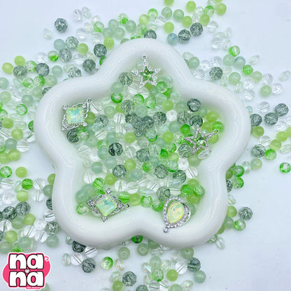 【A1261】あの夢をなぞって    高品質キャッツアイXクリスタルXガラス（8+10）