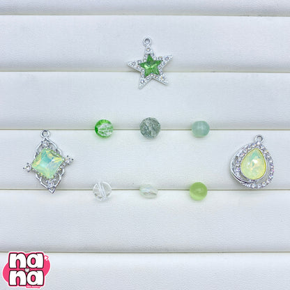 【A1261】あの夢をなぞって    高品質キャッツアイXクリスタルXガラス（8+10）